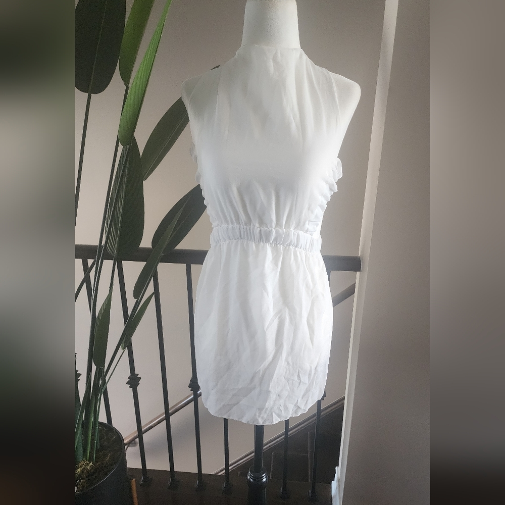 Chic White Halter Dress